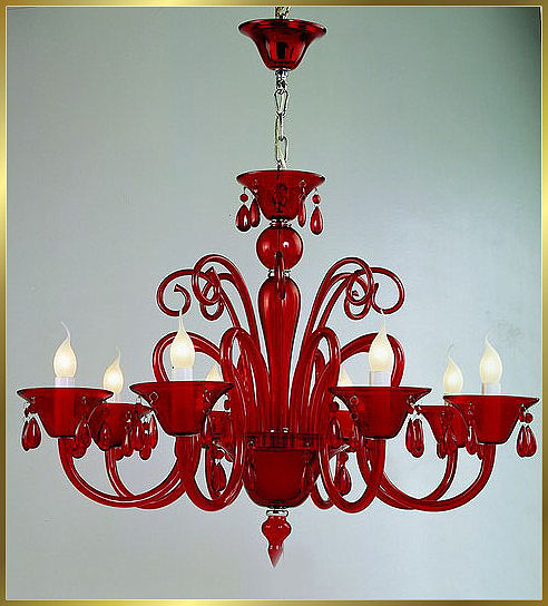 Murano Chandeliers Model: MD8003-8 RED